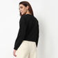 Oversize Cotton Cropped Sweatshirt