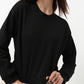 Oversize Cotton Cropped Sweatshirt