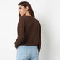 Oversize Cotton Cropped Sweatshirt