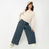 Oversize Cotton Cropped Sweatshirt