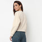 Oversize Cotton Cropped Sweatshirt