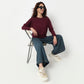 Oversize Cotton Cropped Sweatshirt