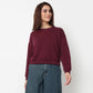 Oversize Cotton Cropped Sweatshirt
