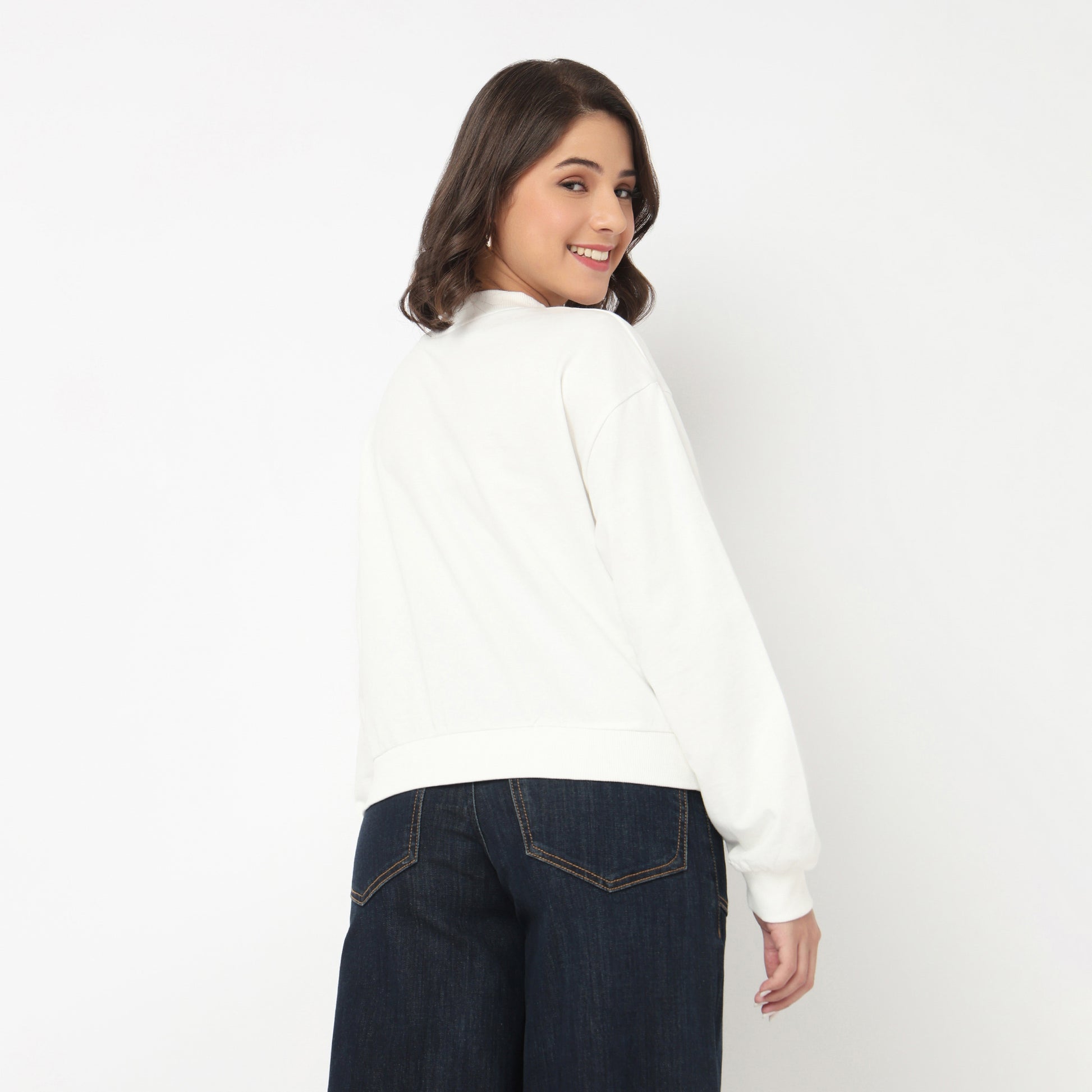 Cotton Sweat Tee With Side Ruching Detail