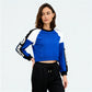 Oversize Color Blocked Cropped Sweat Tee