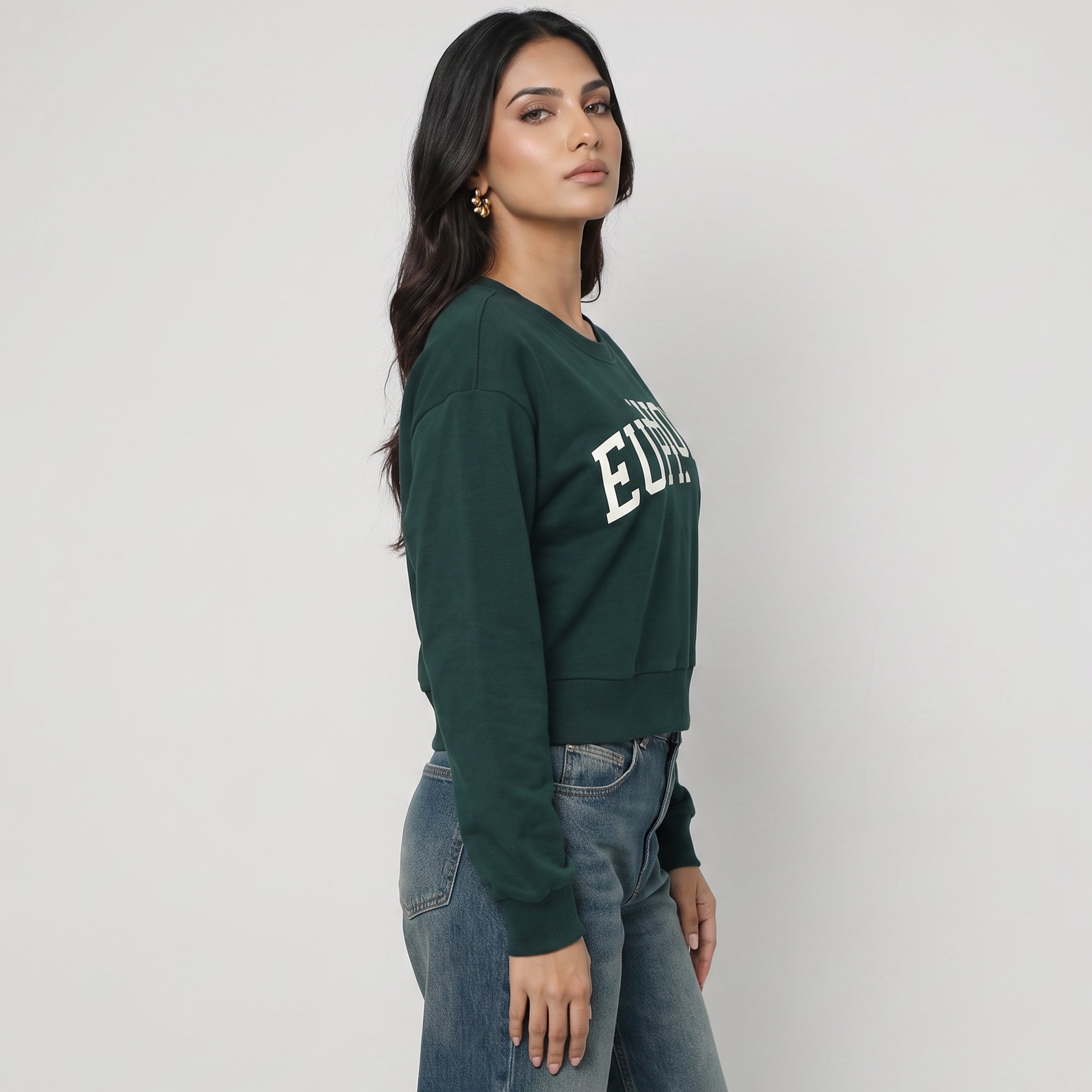 Cotton Printed Oversize Sweatshirt