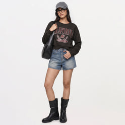 Cotton Graphic Oversized Sweat Tee