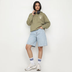 Cotton Graphic Hooded Oversized Sweatshirt