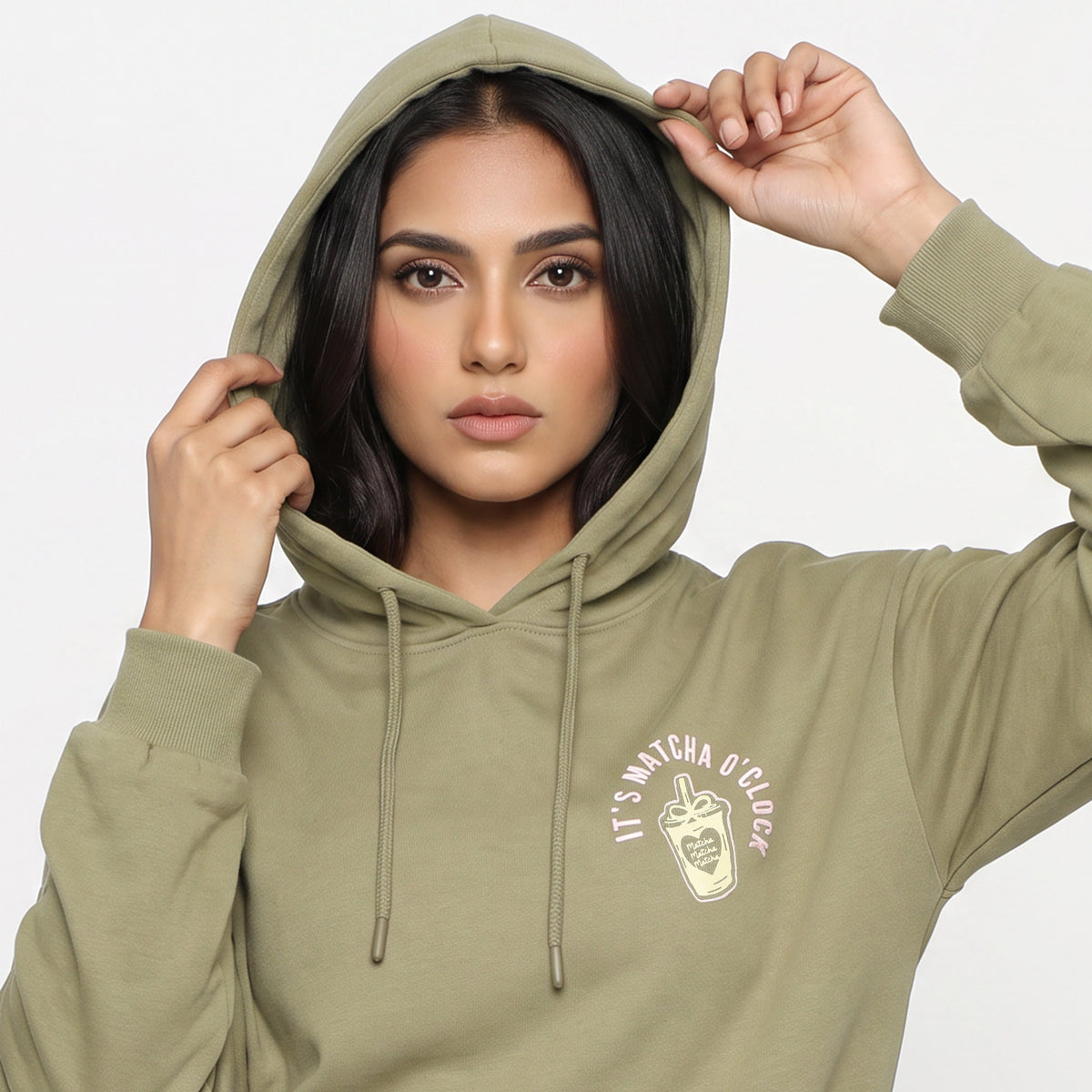 Cotton Graphic Hooded Oversized Sweatshirt