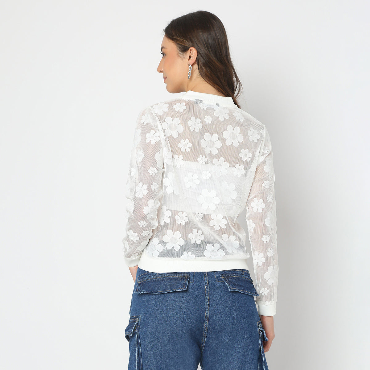 Regular Fit Lace Jacket