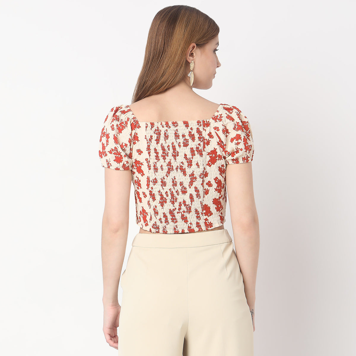 Slim Fit Printed Top