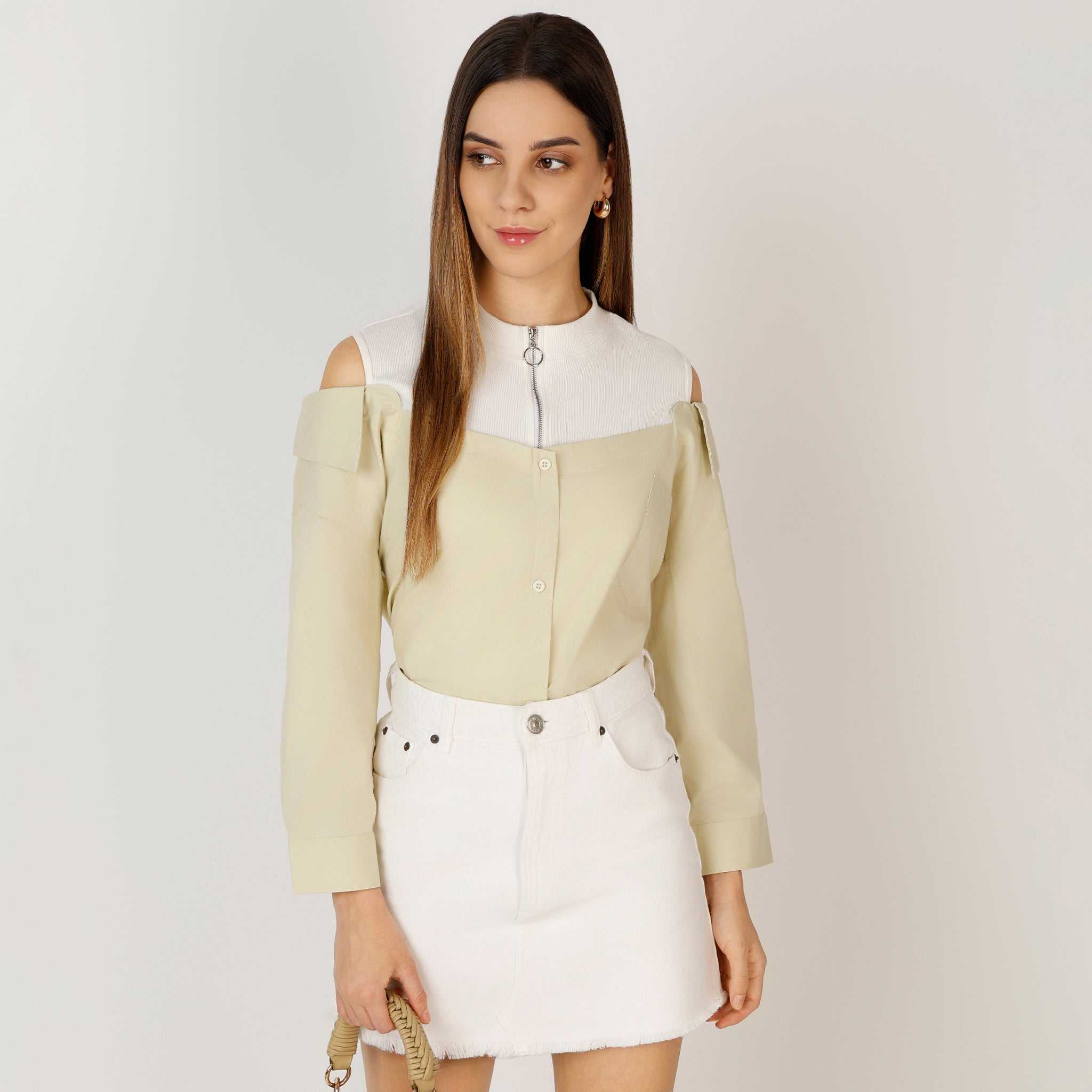 Regular Fit Solid Regular Length Top