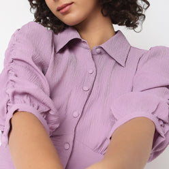 Regular Fit Solid Crop Top