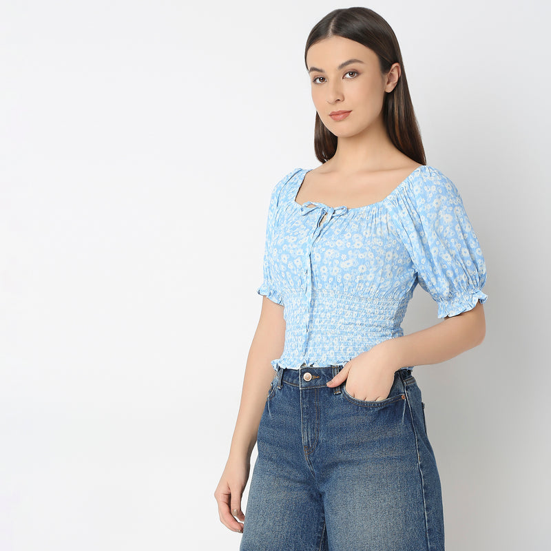 Regular Fit Printed Top