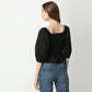 Regular Fit Solid Square Neck Crop Top