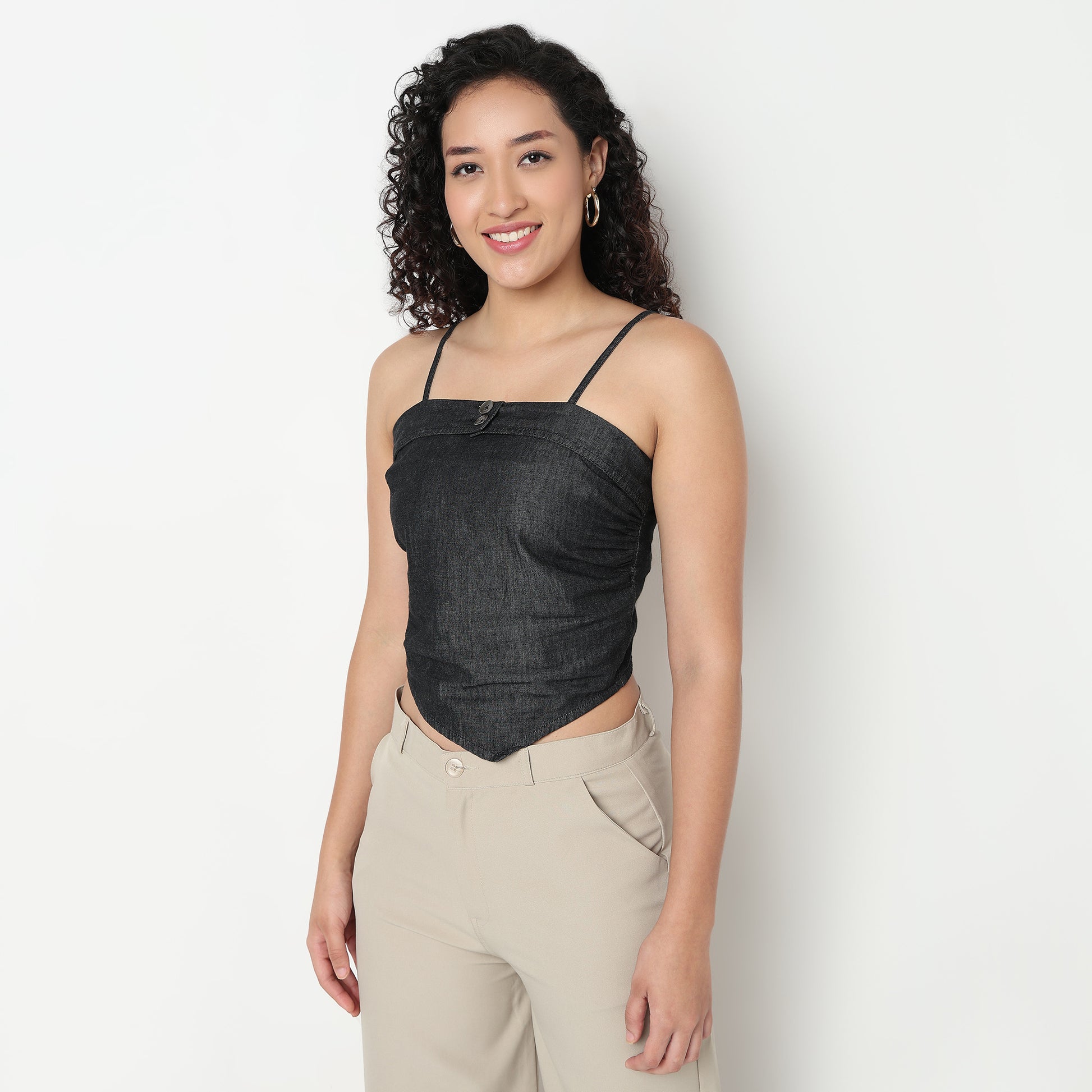 Cotton Fabric Crop Top