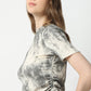 Regular Fit Abstract High Neck Top