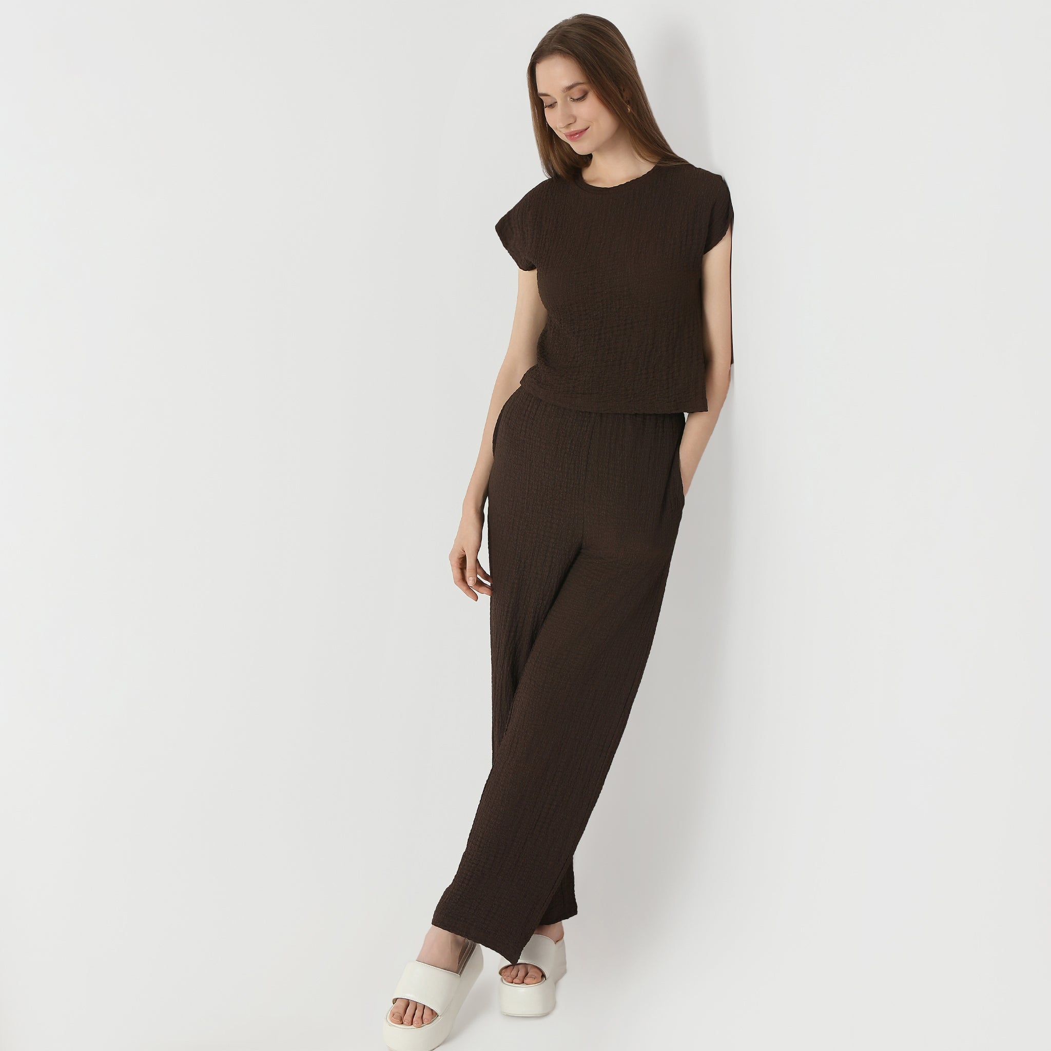 Solid Boxy Fit Crop Top