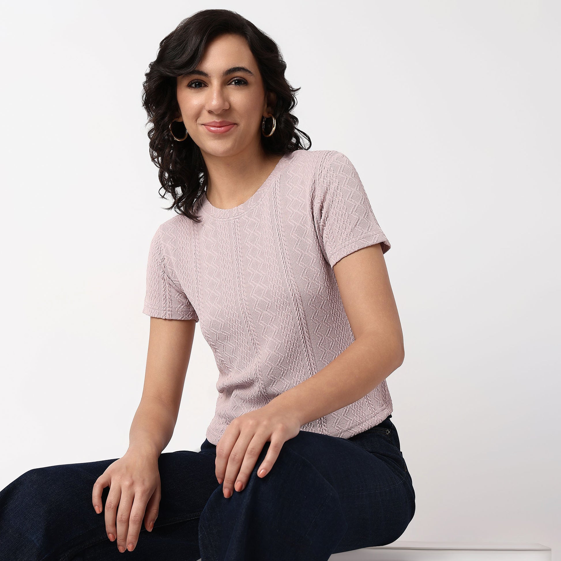 Knitted Betty Short Sleeve Top