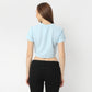 Regular Fit Solid Round Neck Cropped Crop Top