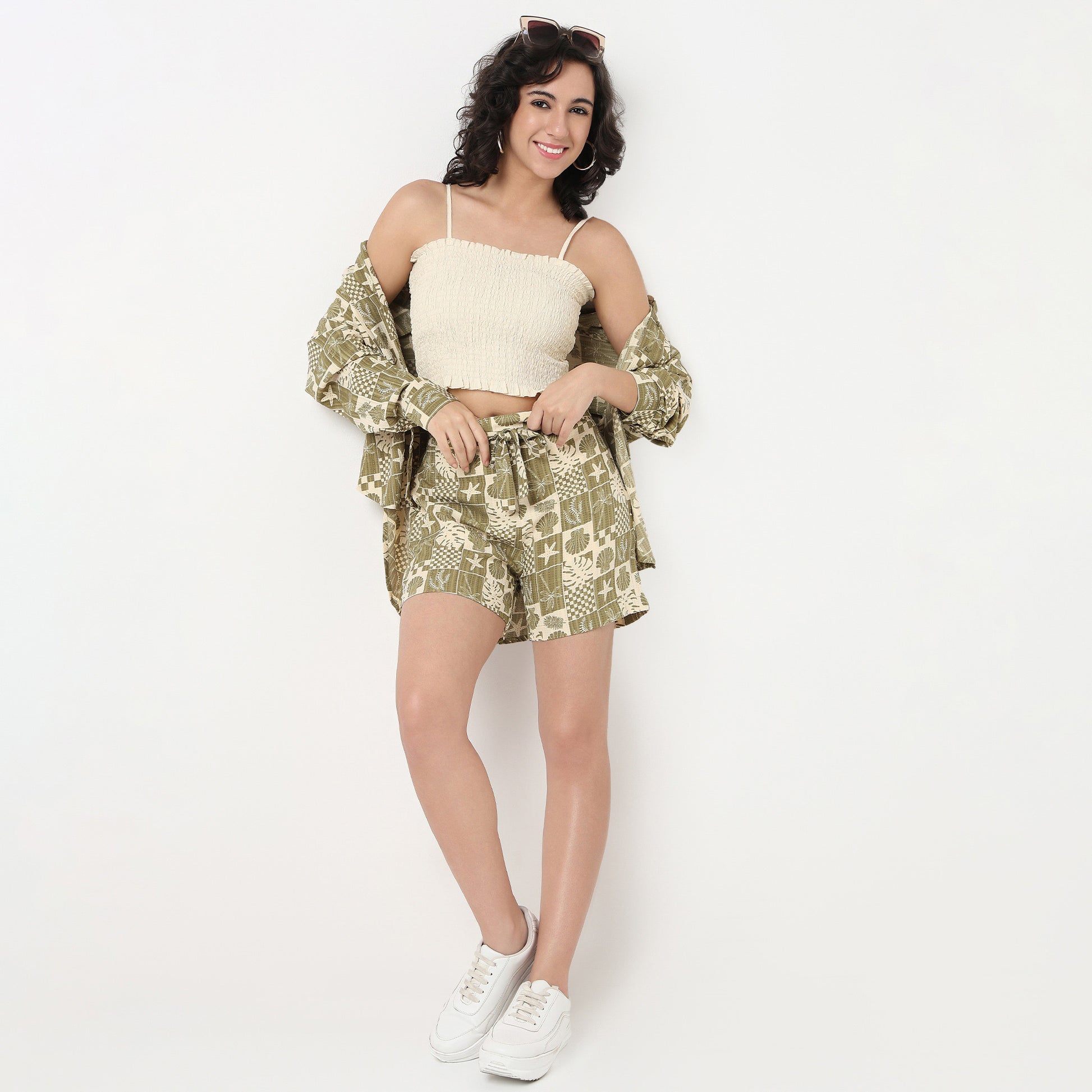 Order Now Women Textured Square Neck Straight Slim Fit Western Wear Betty Tops by Style Union