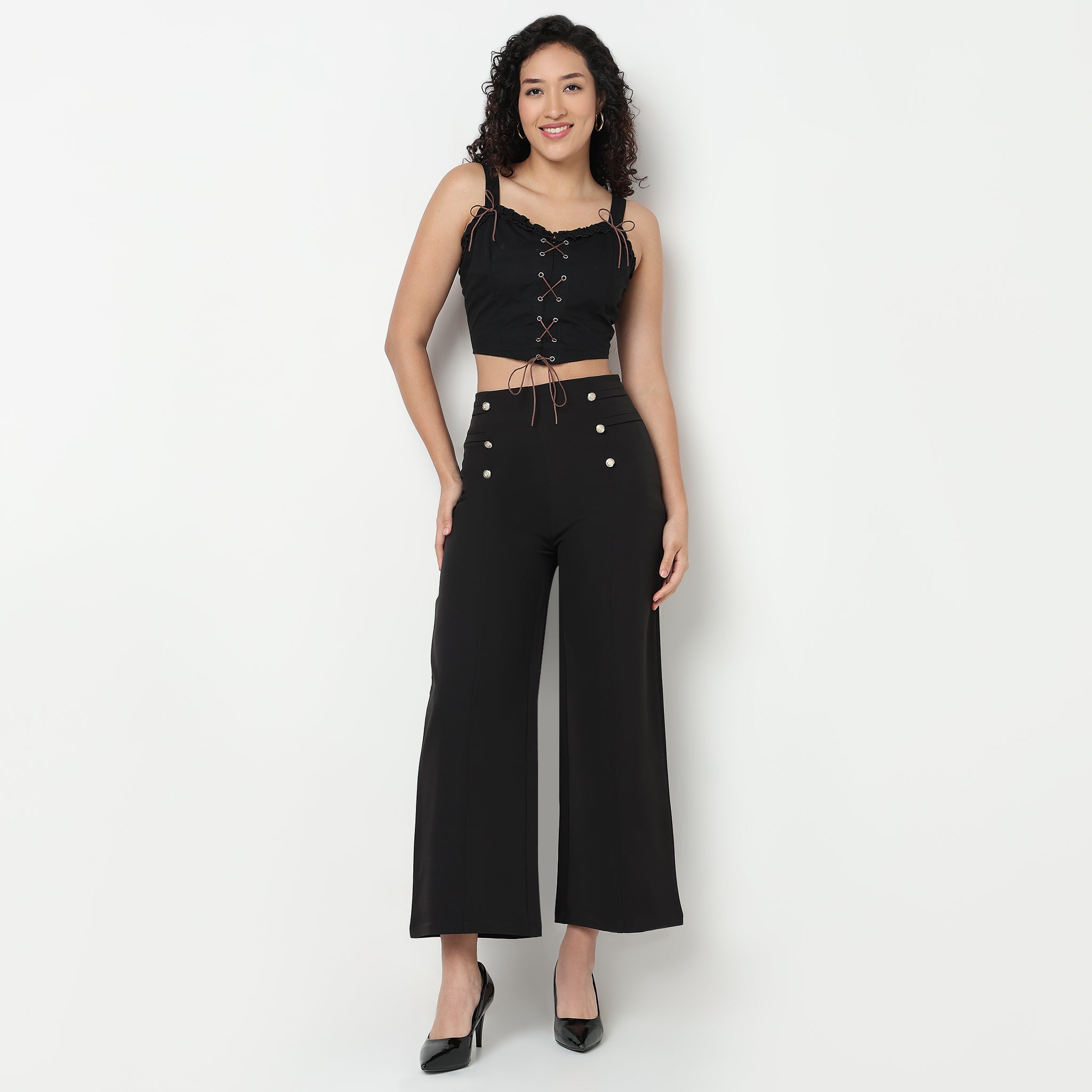 Buy Women Slim Fit Solid Sleeveless Top - Style Union