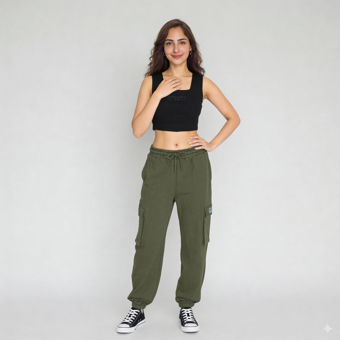 Graphic Sleeveless Crop Top