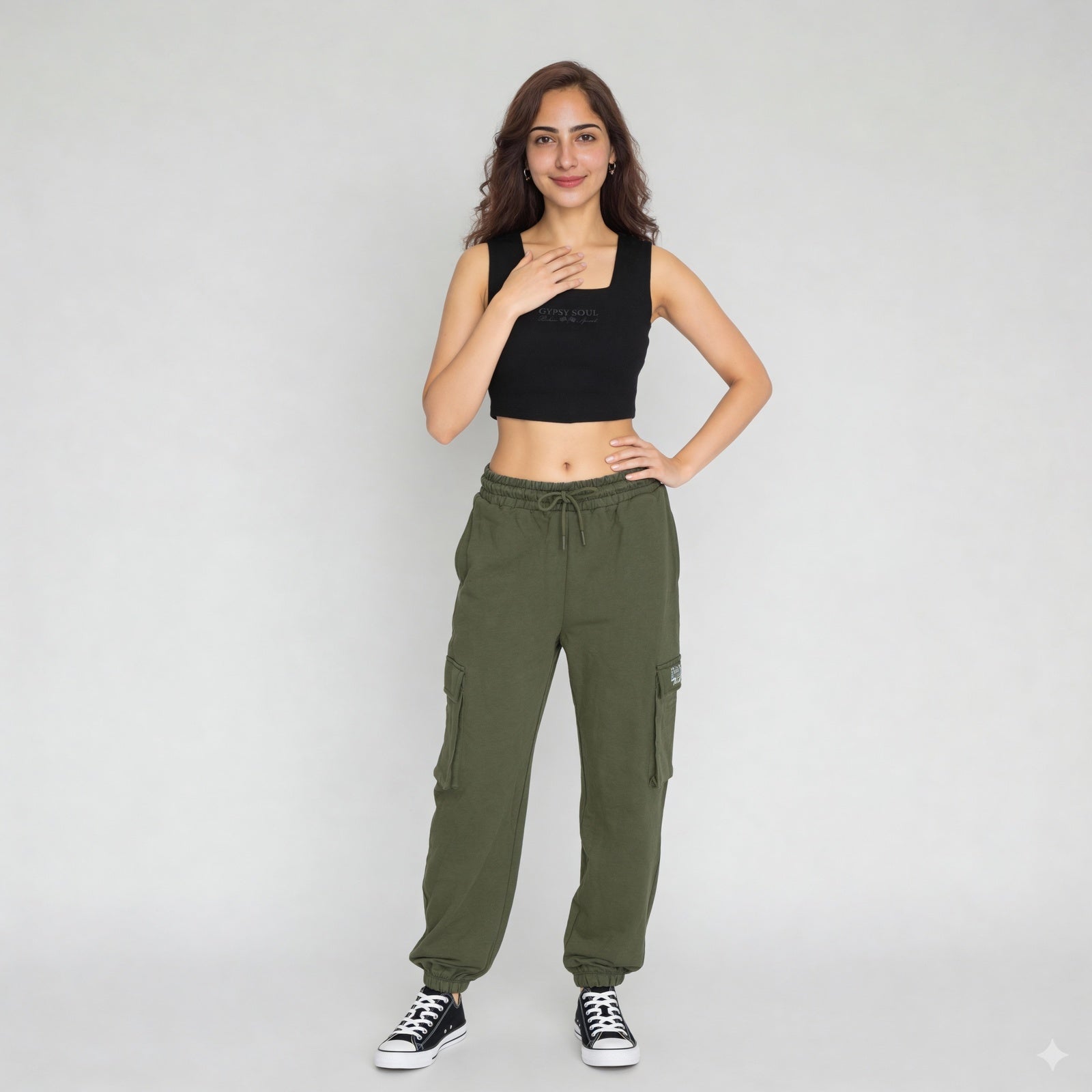 Graphic Sleeveless Crop Top