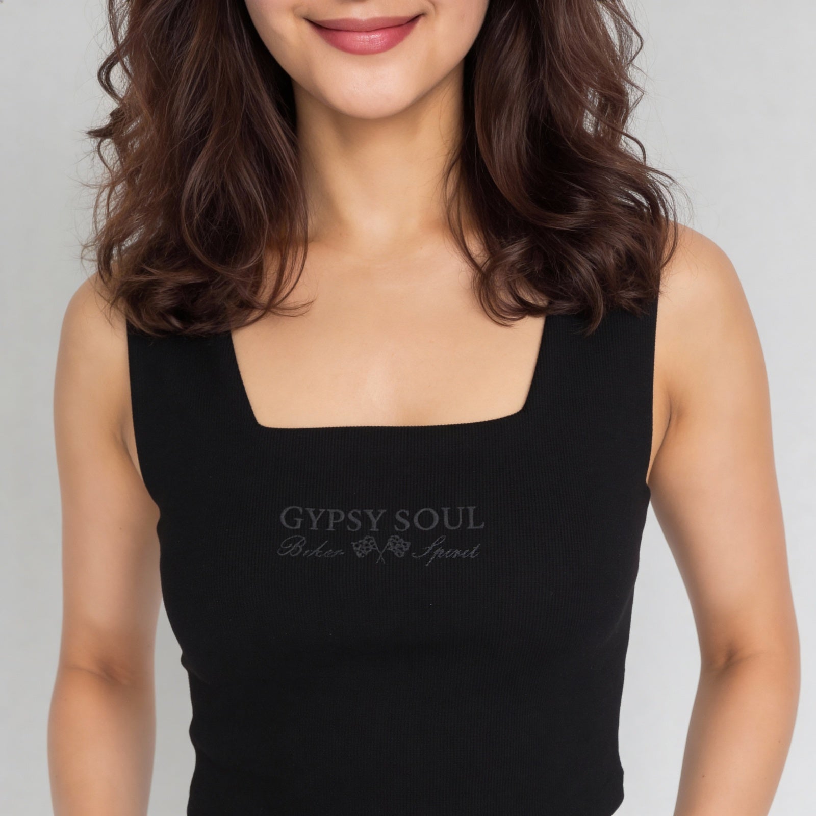 Graphic Sleeveless Crop Top