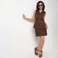 Buy Women Slim Fit Solid Sleeveless Top  - Style Union