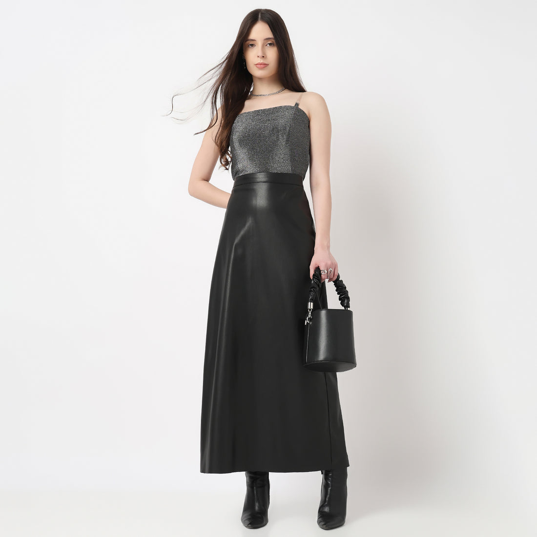 Embellished Square Neck Tube Top