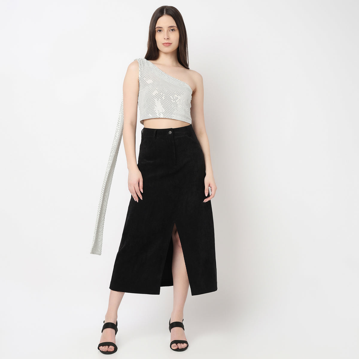 One Shoulder Embellished Top