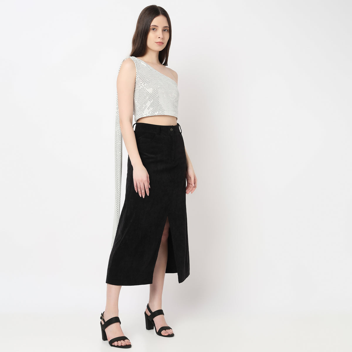 One Shoulder Embellished Top