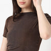 Fitted Betty Top With V Hem
