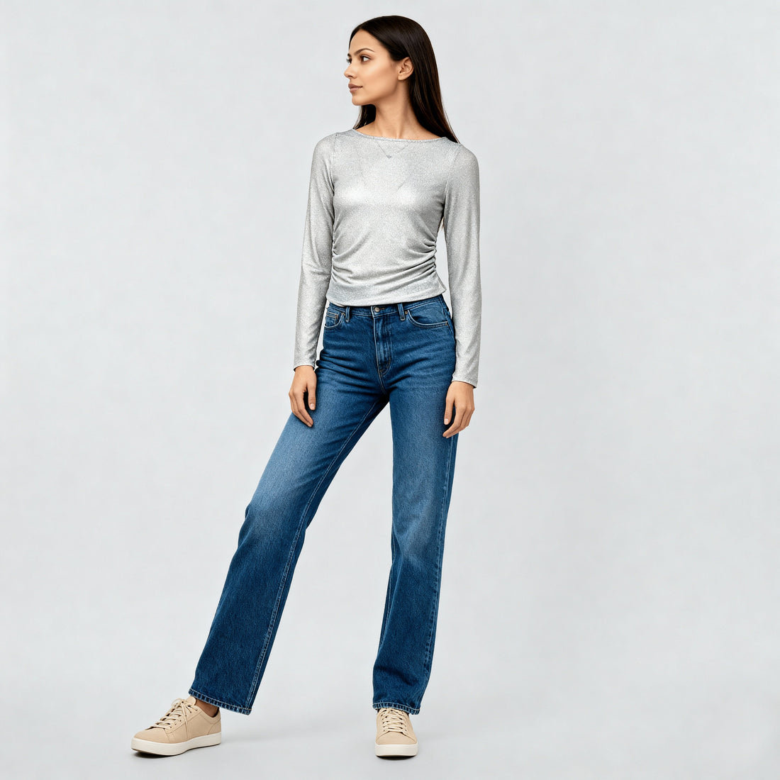Side Ruched Fitted Betty Top