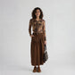 V-Neck Full Sleeves Asymmetrical Crop Top