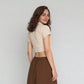 Slim Fit Front Ruched Top