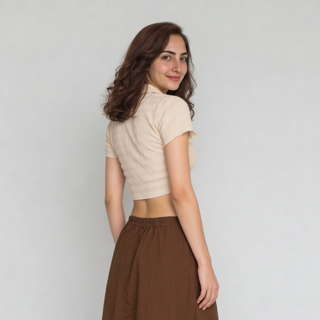 Slim Fit Front Ruched Top