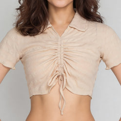 Slim Fit Front Ruched Top
