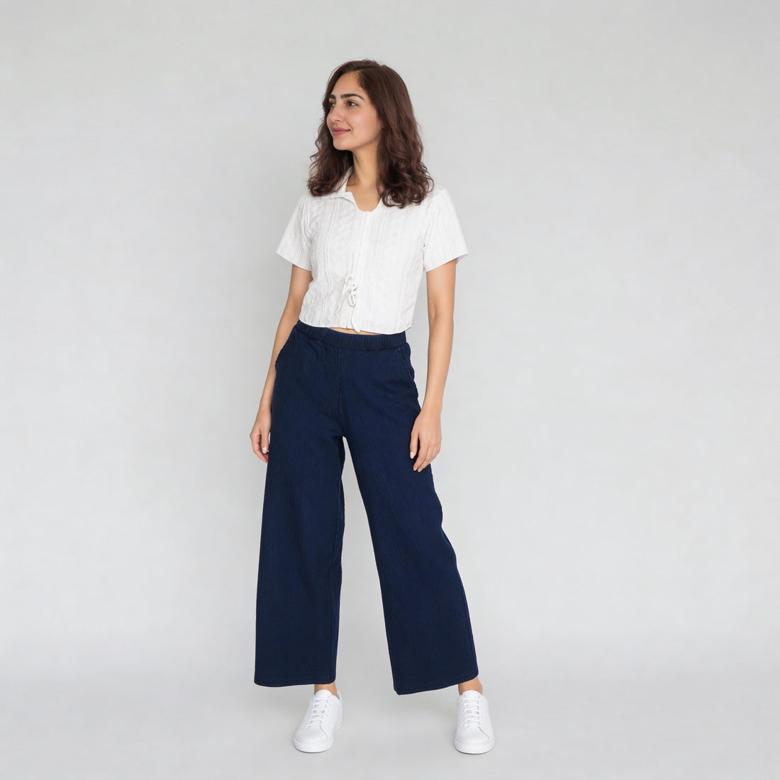 Polyester Elastane Solid Short Sleeve Top