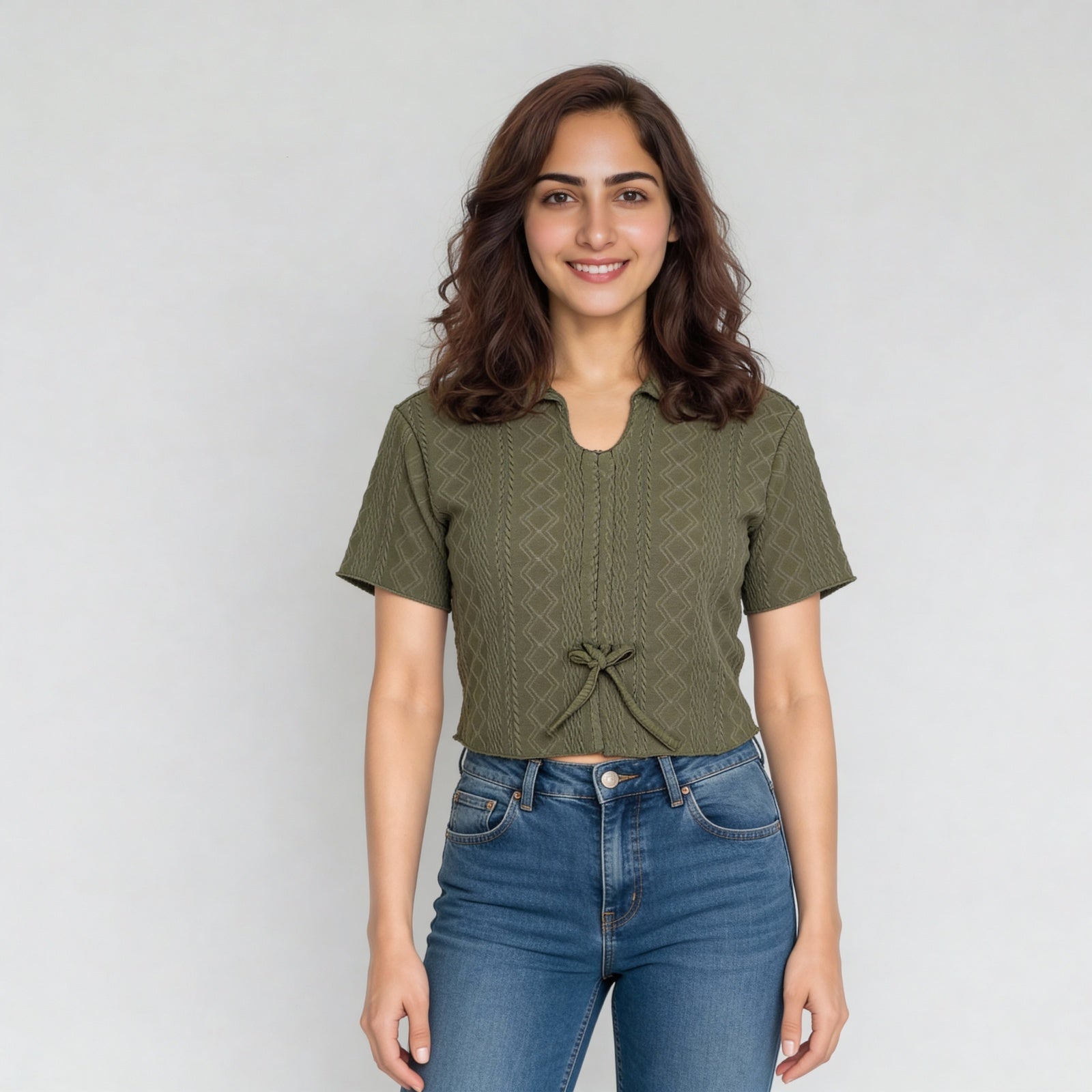 Polyester Elastane Solid Short Sleeve Top