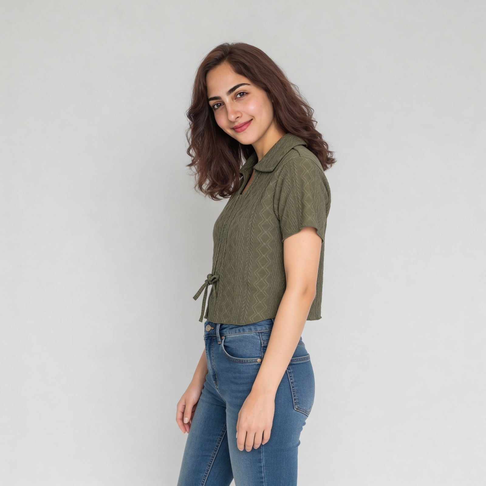 Polyester Elastane Solid Short Sleeve Top