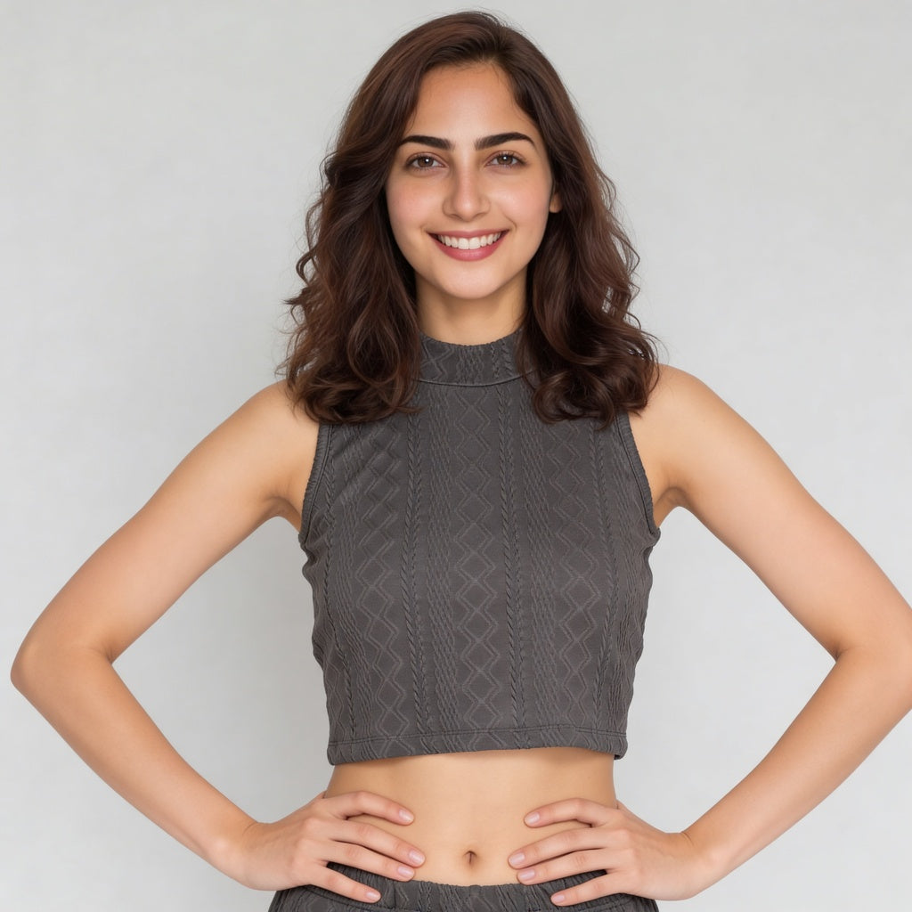 Slim Fit Sleeveless Crop Top