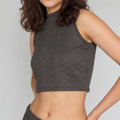 Slim Fit Sleeveless Crop Top