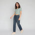 Structured V-Neck Cropped Top