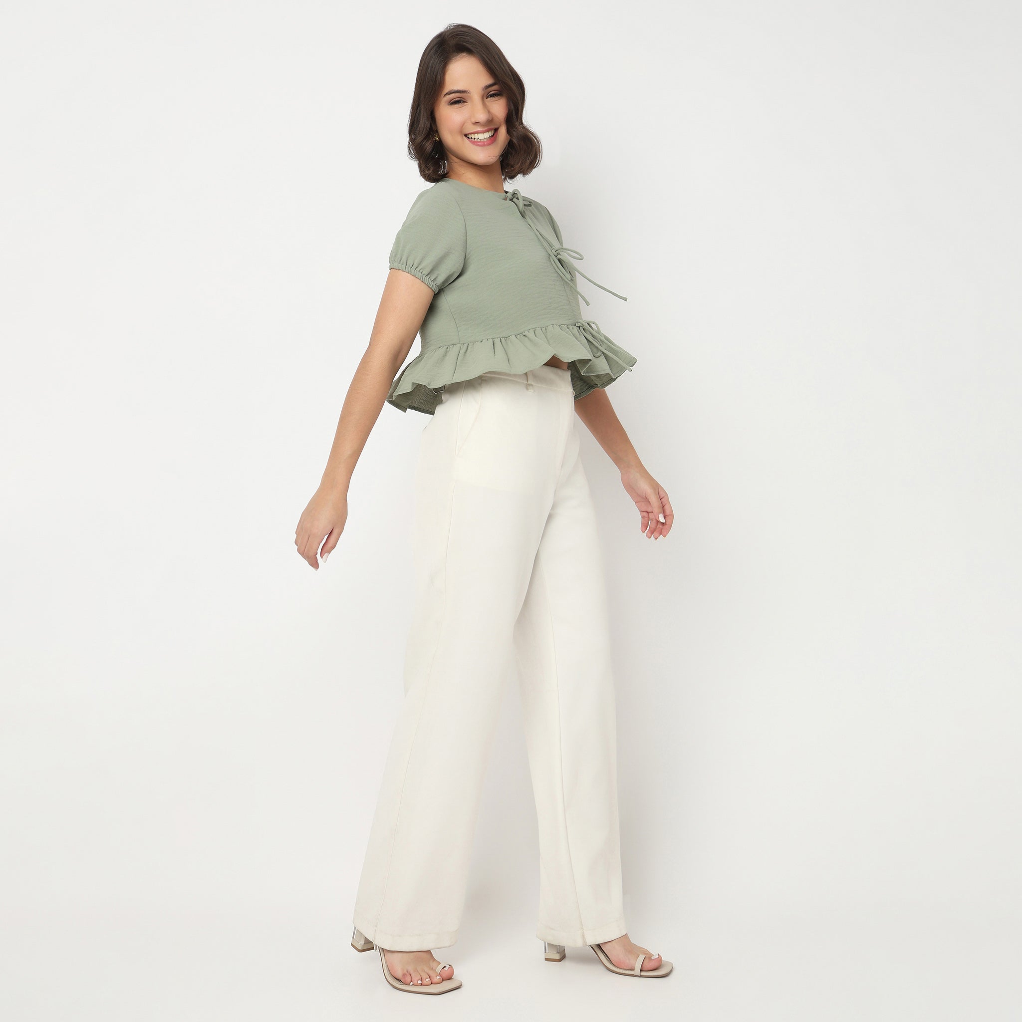Boxy Fit Top With Bow Detail
