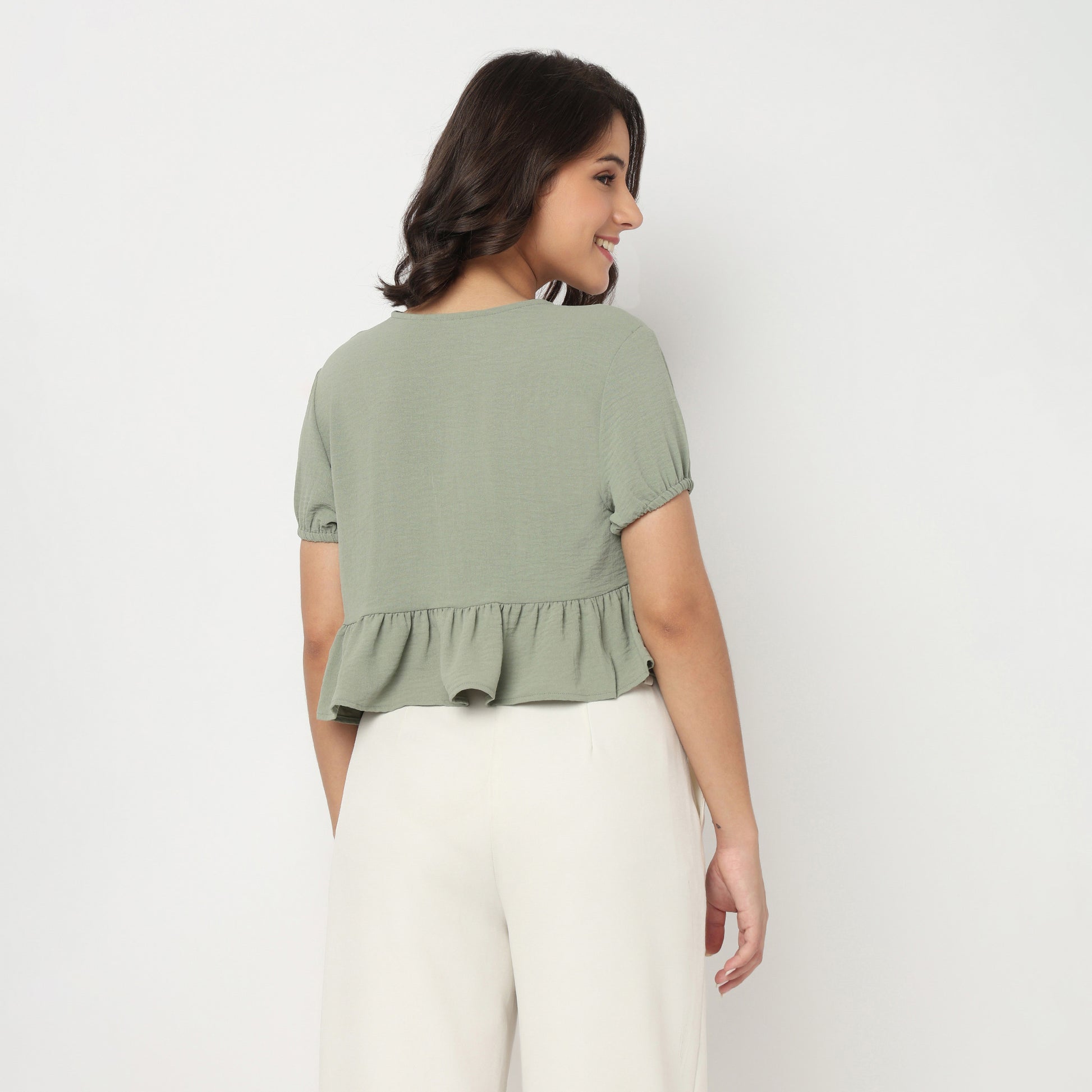 Boxy Fit Top With Bow Detail