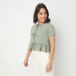 Boxy Fit Top With Bow Detail