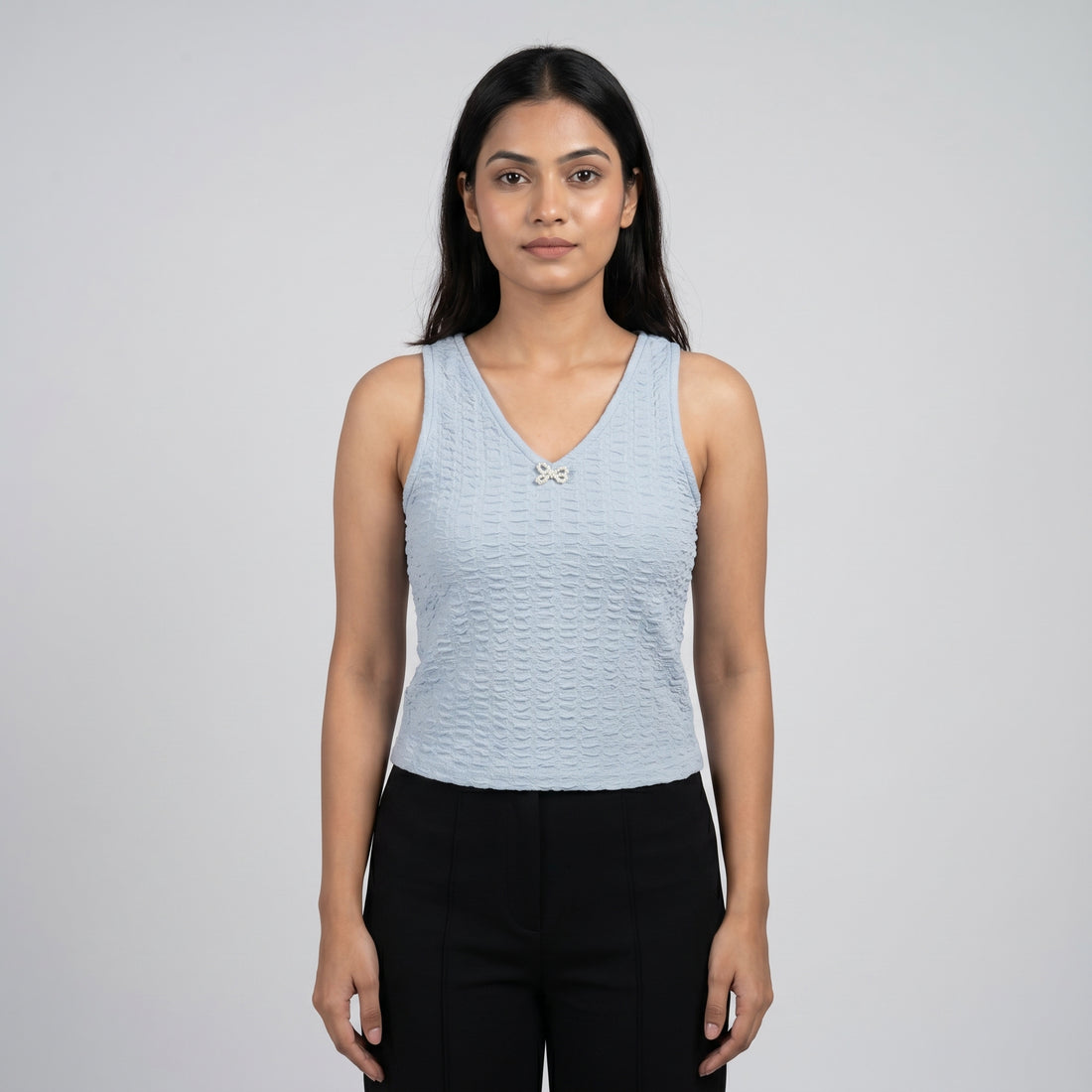 V-Neck Slim Fit Crop Top