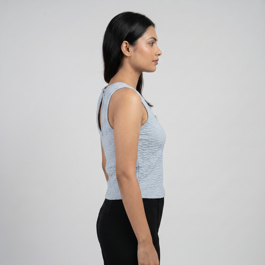 V-Neck Slim Fit Crop Top